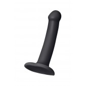 Черный фаллос на присоске Silicone Bendable Dildo S - 17 см. - Strap-on-me - купить с доставкой в Воронеже