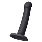 Черный фаллос на присоске Silicone Bendable Dildo S - 17 см. - Strap-on-me - купить с доставкой в Воронеже