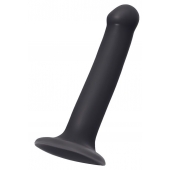 Черный фаллос на присоске Silicone Bendable Dildo M - 18 см. - Strap-on-me - купить с доставкой в Воронеже