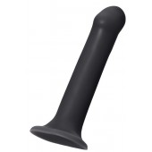 Черный фаллос на присоске Silicone Bendable Dildo L - 19 см. - Strap-on-me - купить с доставкой в Воронеже