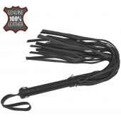 Черная большая многохвостая плеть с шипами - 55 см. - Sitabella - купить с доставкой в Воронеже