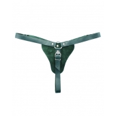 Изумрудные трусики с кольцом для страпона Ladys Arsenal - БДСМ Арсенал - купить с доставкой в Воронеже