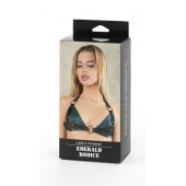 Изумрудный лиф Ladys Arsenal с колечками - БДСМ Арсенал - купить с доставкой в Воронеже
