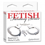 Металлические наручники Beginner s Metal Cuffs - Pipedream - купить с доставкой в Воронеже