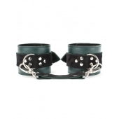 Изумрудные наручники Ladys Arsenal на карабинах - БДСМ Арсенал - купить с доставкой в Воронеже