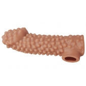 Насадка на фаллос с бугорками - 17,6 см. - KOKOS - в Воронеже купить с доставкой