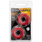 Набор из 2 красных фигурных эрекционных колец NUTZ - Blush Novelties - в Воронеже купить с доставкой