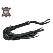 Черная многохвостовая плеть с шипами - 40 см. - Sitabella - купить с доставкой в Воронеже