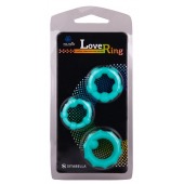 Набор из 3 бирюзовых рельефных эрекционных колец - Sitabella - в Воронеже купить с доставкой