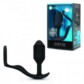 Черное эрекционное кольцо с анальным плагом Snug   Tug - b-Vibe - в Воронеже купить с доставкой