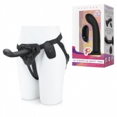 Черный вибрострапон с загнутой головкой Pegasus с пультом ДУ - 15 см. - Pegasus - купить с доставкой в Воронеже