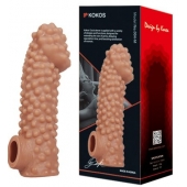 Телесная насадка на фаллос с отверстием для мошонки - 15,6 см. - KOKOS - в Воронеже купить с доставкой