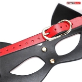 Красно-черная игровая маска с ушками - Notabu - купить с доставкой в Воронеже