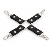 Черная крестовина Ladys Arsenal с карабинами - БДСМ Арсенал - купить с доставкой в Воронеже