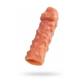 Телесная, покрытая пузырьками насадка на член - 16,5 см. - KOKOS - в Воронеже купить с доставкой