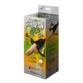 Пояс-трусики с 2 насадками Exotic-Sara - 16,5 см. - LOVETOY (А-Полимер) - купить с доставкой в Воронеже