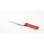 Красно-белая двустороння шлепалка из натуральной кожи и меха - 35 см. - БДСМ Арсенал - купить с доставкой в Воронеже