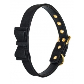 Черный ошейник Decadence с бабочкой - Lola Games - купить с доставкой в Воронеже