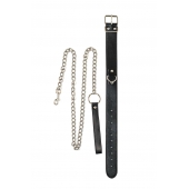 Черный ошейник с поводком Wild - Lola Games - купить с доставкой в Воронеже