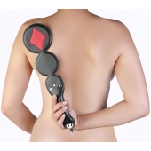 Шлёпалка  Бубны  с анальным плагом - LOVETOY (А-Полимер) - купить с доставкой в Воронеже