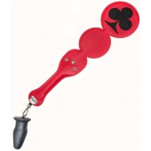 Шлёпалка  Трефы  с анальным плагом - LOVETOY (А-Полимер) - купить с доставкой в Воронеже