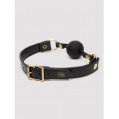 Черный кляп-шар Bound to You Faux Leather Ball Gag - Fifty Shades of Grey - купить с доставкой в Воронеже