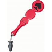 Шлёпалка  Пики  с анальным плагом - LOVETOY (А-Полимер) - купить с доставкой в Воронеже