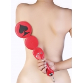 Шлёпалка  Пики  с анальным плагом - LOVETOY (А-Полимер) - купить с доставкой в Воронеже