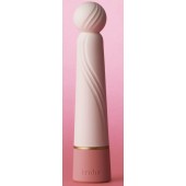 Нежно-розовый вибратор с шаровидной мягкой головкой IROHA Rin+ Sango - 16 см. - Tenga