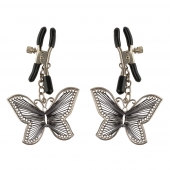 Зажимы на соски с бабочками Butterfly Nipple Clamps - Pipedream - купить с доставкой в Воронеже