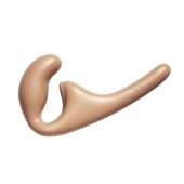 Бежевый безремневой страпон Seduction - 20,5 см. - Lola Games - купить с доставкой в Воронеже