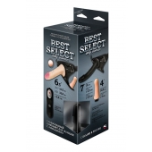 Черный женский пояс BEST SELECT с 3 насадками и вибрацией - LOVETOY (А-Полимер) - купить с доставкой в Воронеже