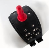 Черный пояс на бедро  Люкс  с телесной насадкой - LOVETOY (А-Полимер) - купить с доставкой в Воронеже