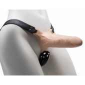 Пустотелый фаллопротез с бондажом - 18 см. - LOVETOY (А-Полимер) - купить с доставкой в Воронеже