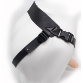 Пустотелый фаллопротез на ремешках с заклепками - 18 см. - LOVETOY (А-Полимер) - купить с доставкой в Воронеже