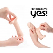 Телесная насадка-удлинитель со вставкой размера L - 16 см. - Sitabella - в Воронеже купить с доставкой