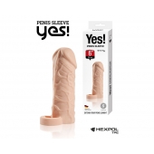 Телесная насадка-удлинитель со вставкой размера S - 15 см. - Sitabella - в Воронеже купить с доставкой