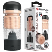 Вибромастурбатор-вагина Emily в черной колбе - Baile - в Воронеже купить с доставкой