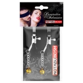 Оригинальные зажимы на соски с желтыми шариками - Notabu - купить с доставкой в Воронеже