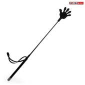 Черный стек с наконечником-ладошкой - 55 см. - Notabu - купить с доставкой в Воронеже