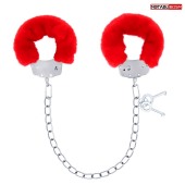 Металлические оковы с мягкой красной опушкой - Notabu - купить с доставкой в Воронеже