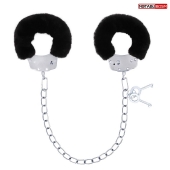 Металлические оковы с мягкой черной опушкой - Notabu - купить с доставкой в Воронеже