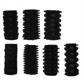 Набор из 7 черных насадок PENIS SLEEVES SET - Dream Toys - в Воронеже купить с доставкой