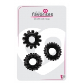 Набор из 3 черных эрекционных колец SET OF 3 COCKRINGS - Dream Toys - в Воронеже купить с доставкой