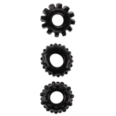 Набор из 3 черных эрекционных колец SET OF 3 COCKRINGS - Dream Toys - в Воронеже купить с доставкой