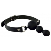 Черный кляп-пробка на регулируемых ремешках - Sitabella - купить с доставкой в Воронеже