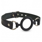 Силиконовый кляп-рамка на кожаных ремешках - Sitabella - купить с доставкой в Воронеже