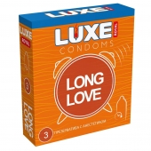 Презервативы с продлевающим эффектом LUXE Royal Long Love - 3 шт. - Luxe - купить с доставкой в Воронеже