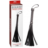 Черная многохвостая плеть Pleasure Whip - 46 см. - Chisa - купить с доставкой в Воронеже