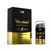 Жидкий интимный гель с эффектом вибрации Vibration! Vodka Energy - 15 мл. - INTT - купить с доставкой в Воронеже